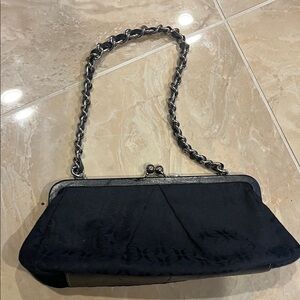 Elegant fossil brand  Black Chain Strap Clutch with chain detail